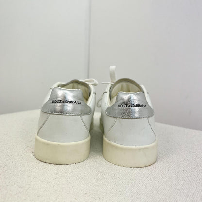 Kids Dolce & Gabbana white and silver logo trainer - EU 30