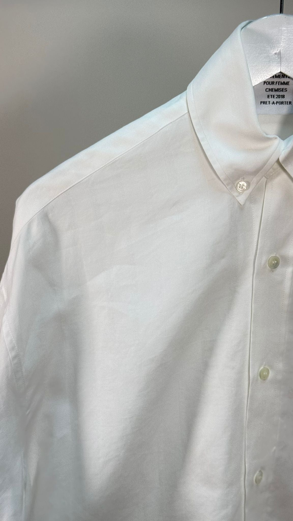 Vetements White Logo Collared Shirt - Small