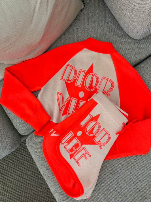 Dior Nude & Orange Vibe Two Piece Short Set - UK 6/8