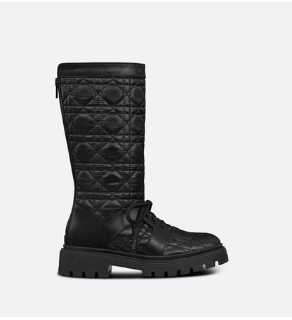 Kids Dior Black Cannage Technical Fabric Boots-  Eu 33/ UK 1