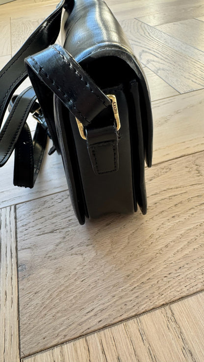 Celine Black Teen Triomphe Bag Black Calfskin