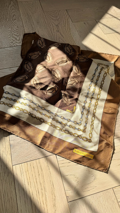 Cartier Les Must De Cartier Chains Interlock Silk Scarf – 84 x 84 cm