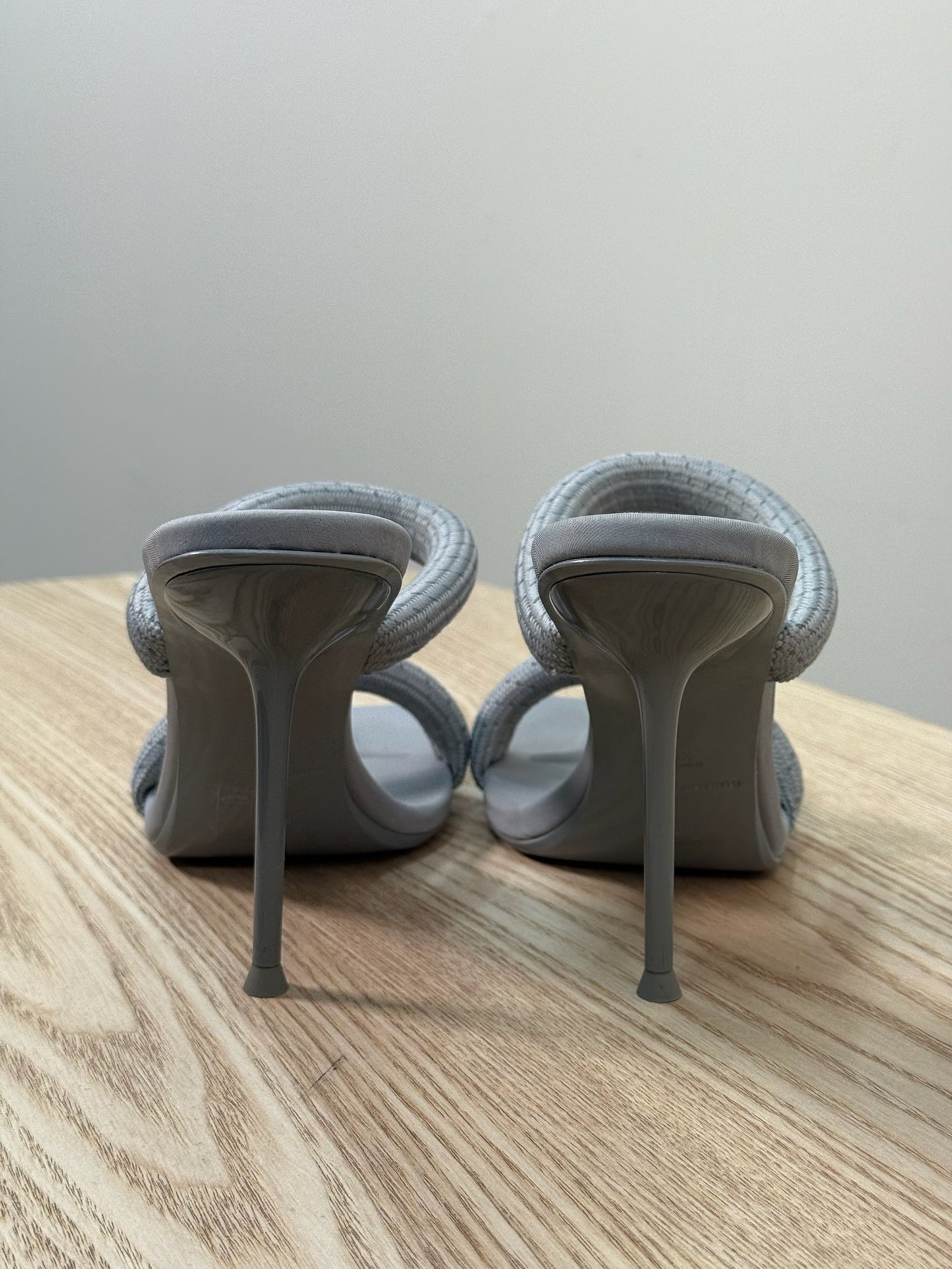 Alexander Wang Gray Julie 105mm Nylon Tubular Heeled Sandals - UK 5.5