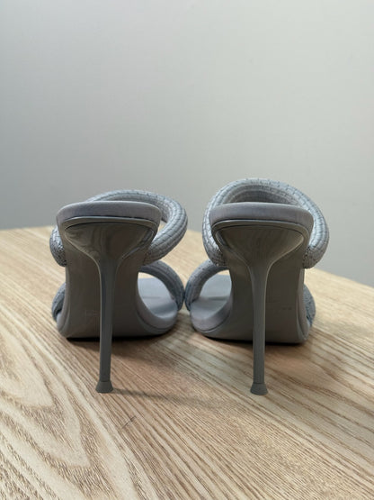 Alexander Wang Gray Julie 105mm Nylon Tubular Heeled Sandals - UK 5.5