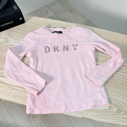 Kids DKNY Pink Long Sleeve Top – Age 4