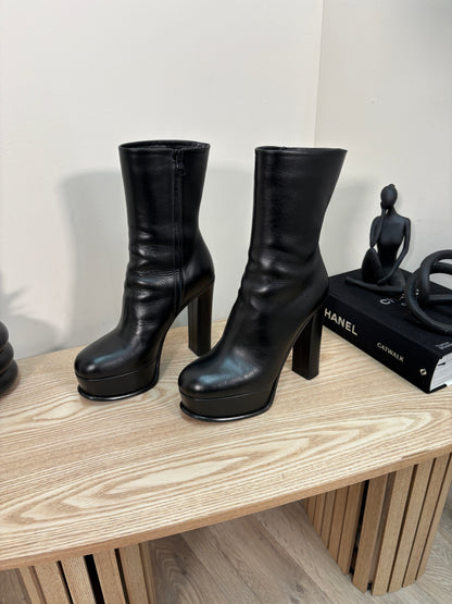 Alexander Mcqueen Black Platform Chunky Boot - 39/UK6