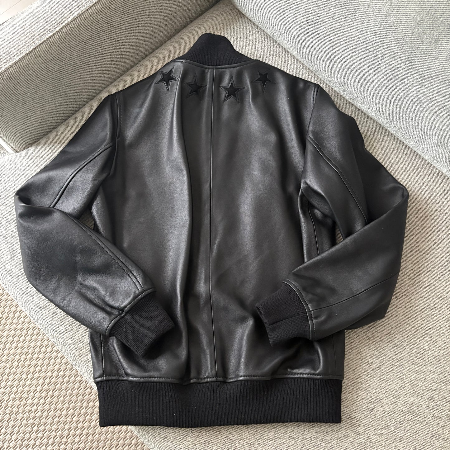 Givenchy Black Leather Jacket – UK46
