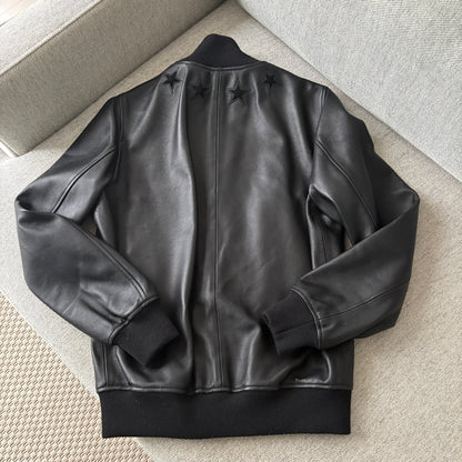 Givenchy Black Leather Jacket – UK46