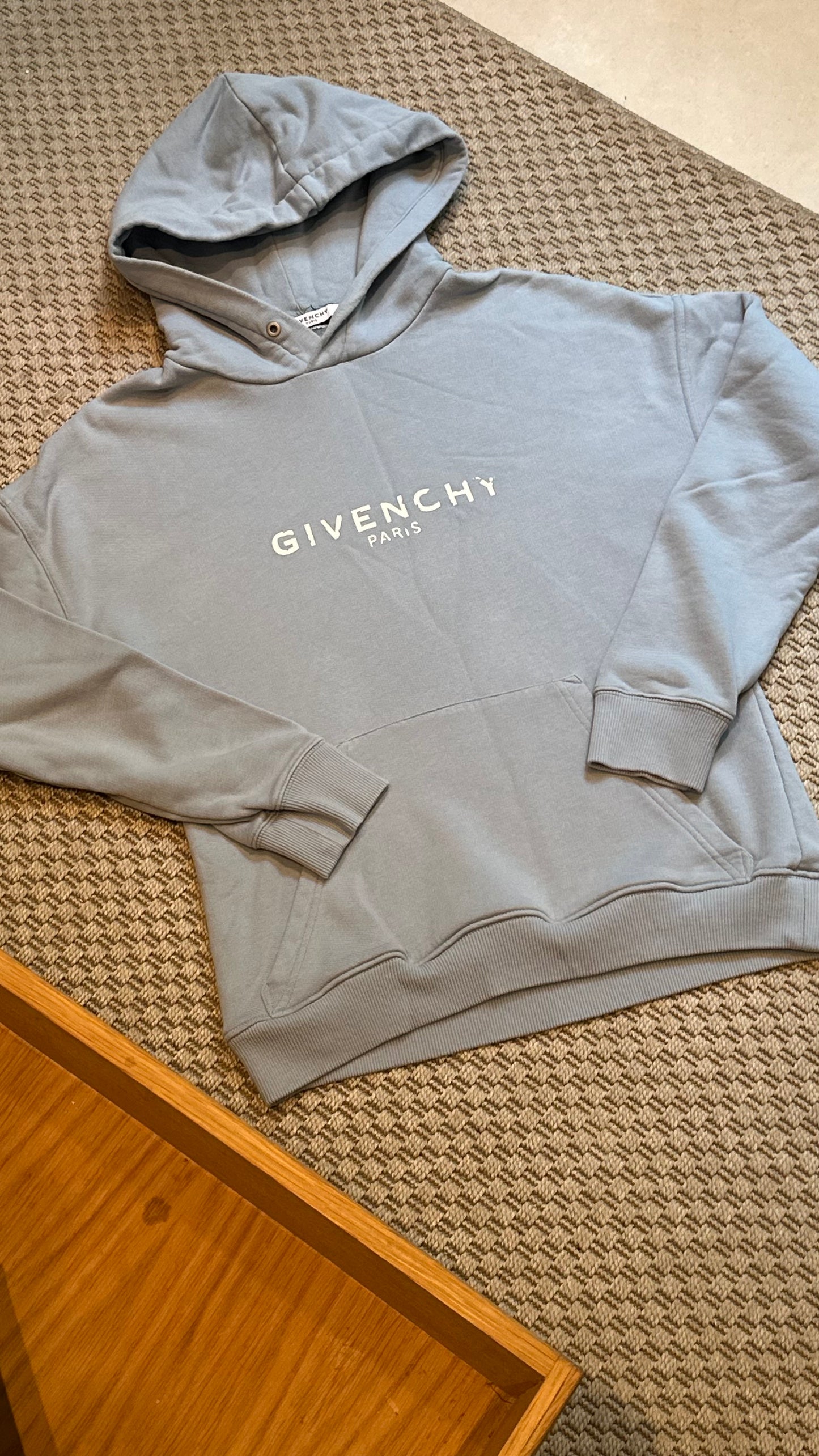 Givenchy Blue & White Distressed Jumper - XS