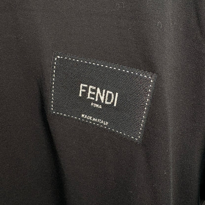 Fendi Black Stitch Logo T-Shirt – UK Small