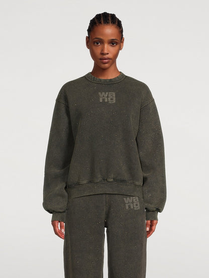Alexander Wang Glitter Effect Terry Jumper Tracksuit Set-Small