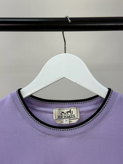 Hermes Lilac H Logo T-Shirt - medium