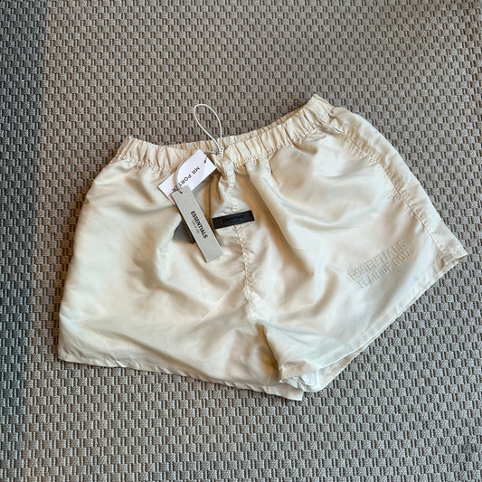 Essentials Cream Nylon Shorts – New In Tags Large