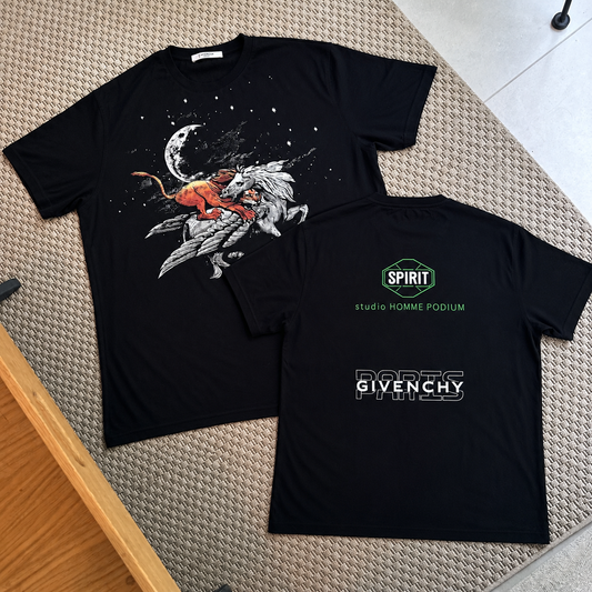Givenchy Men's black studio home podium logo T-shirt - XL