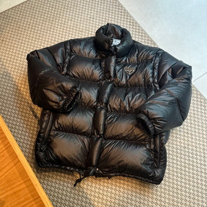 Prada  black re-nylon puffa coat - Small