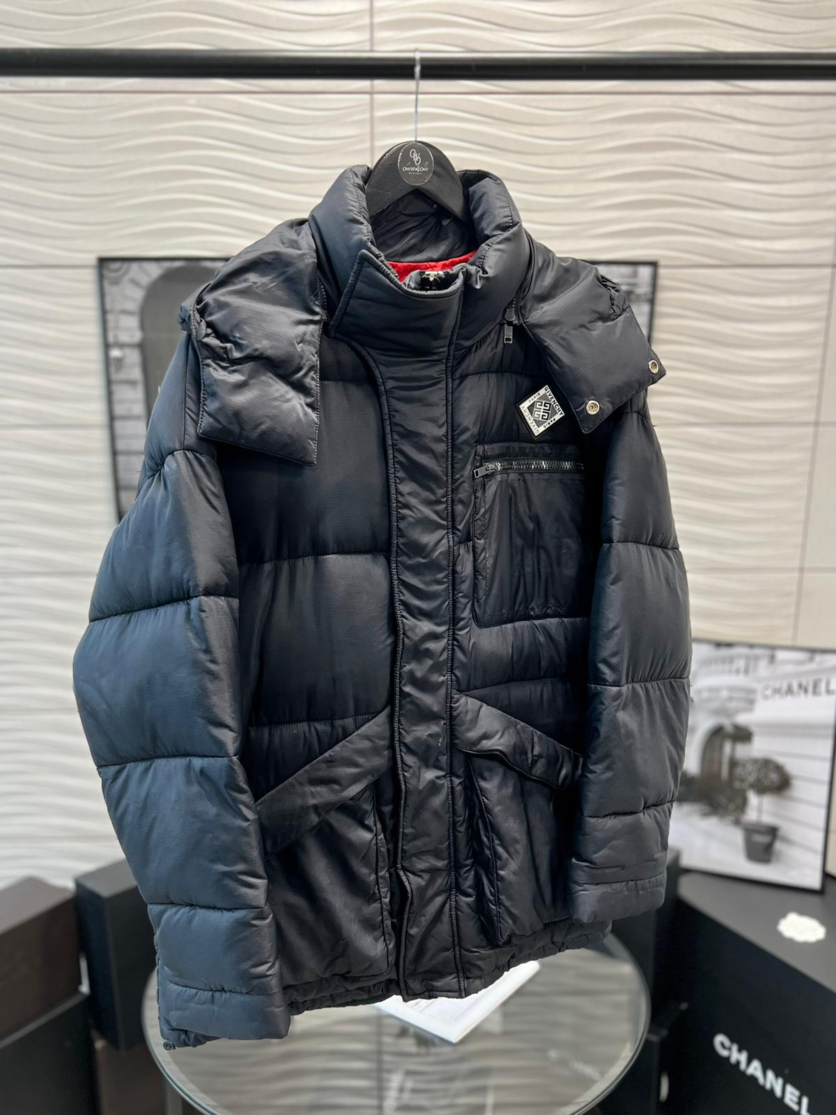 Givenchy Black 4G Logo Puffer Coat XL