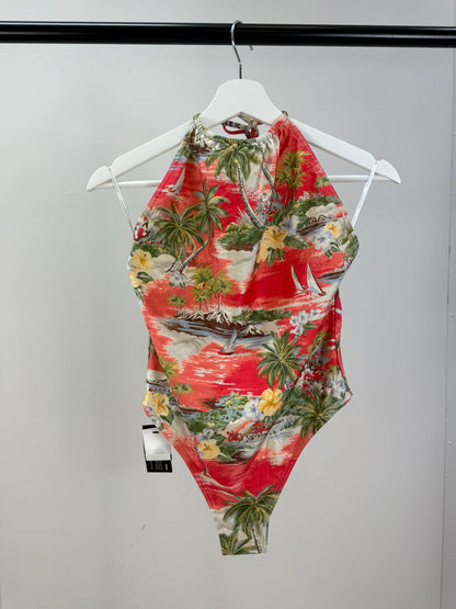 Zimmermann Orange Hawaii Swimsuit New In Tags Size 2/ UK 12