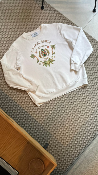Casa Blanca Tennis Club WhiteJoyaux D'Afrique Embellished Tracksuit Set - L/XL