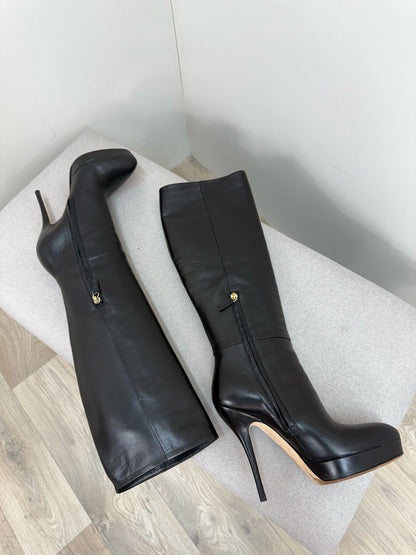 Gucci Black Leather Knee High Boot's - UK 4.5