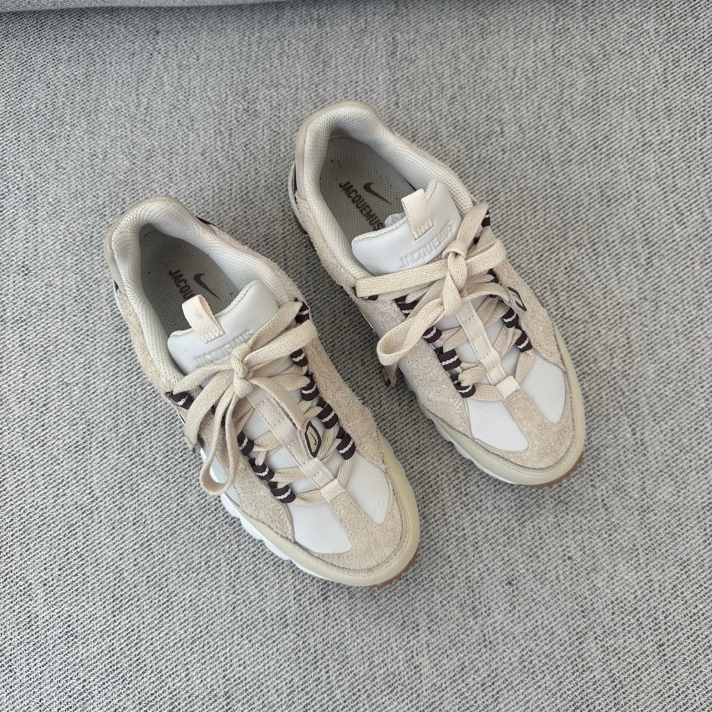 Jacquemus x Nike J Force 1 Low SP Cream Brown Trainers – UK 2.5 / EU 35.5