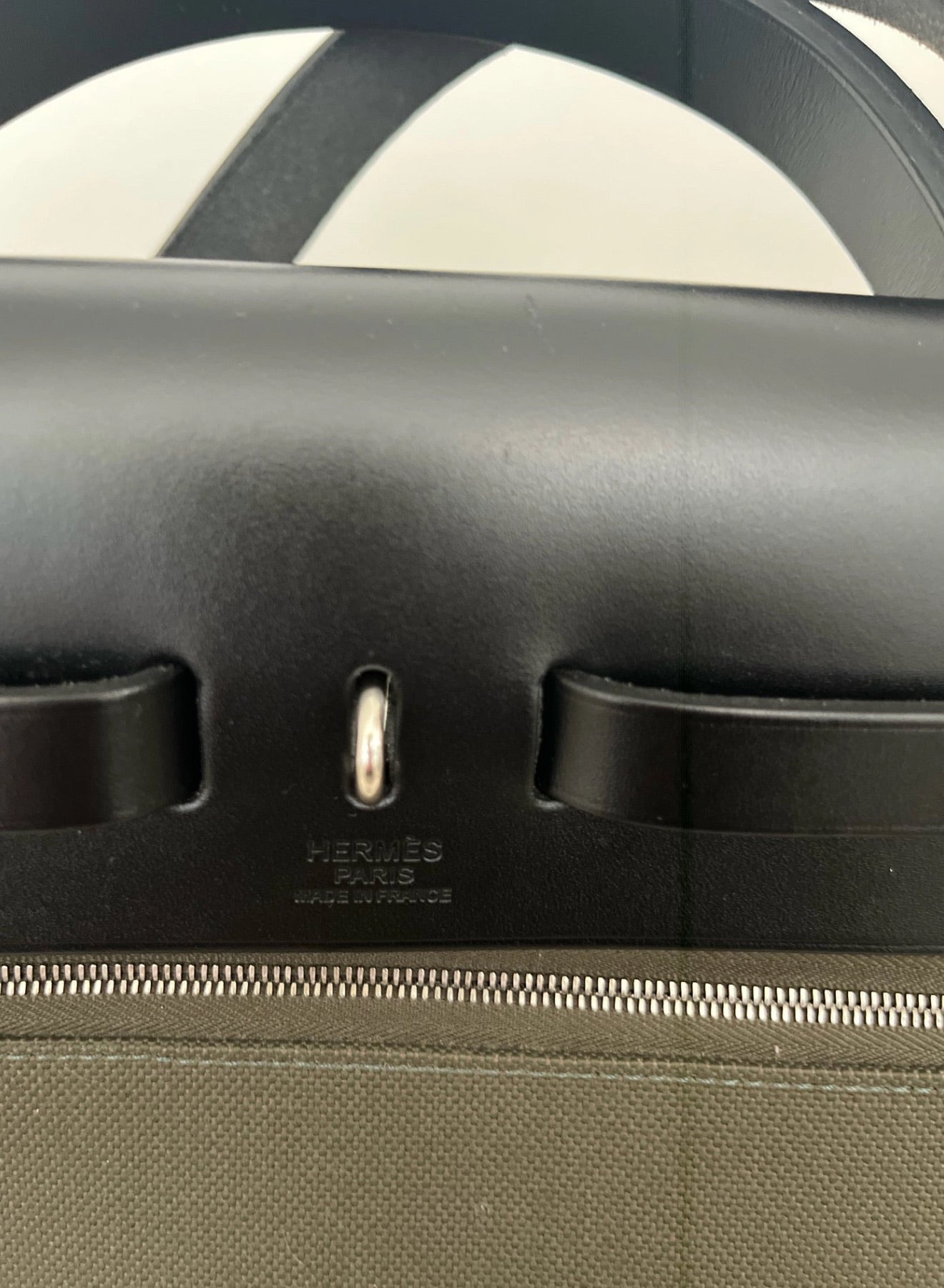 Hermès  Herbag 31 Vache Hunter Toile Quadrille Viking Black White Full Set