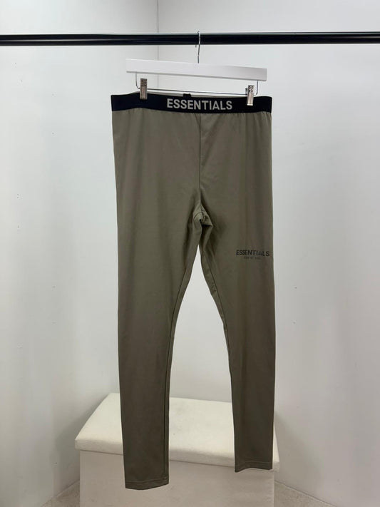 ESSENTIALS FOG Khaki Running Leggings Brand New In Tags - Large