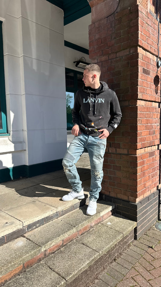Lanvin X Gallery Dept Black Paint Splash Hoodie – New In Tags Large