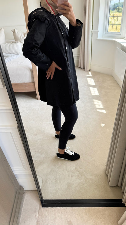 Burberry Black Hooded Rain Jacket – UK 10 / IT 40