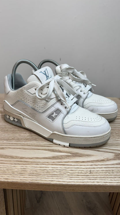 Louis Vuitton White Monochrome Trainers – EU 38 / UK 5