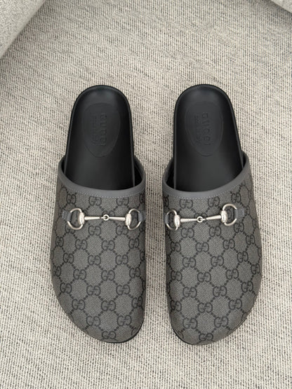 Gucci GG Horsebite Slider Mules- UK 10 Brand New