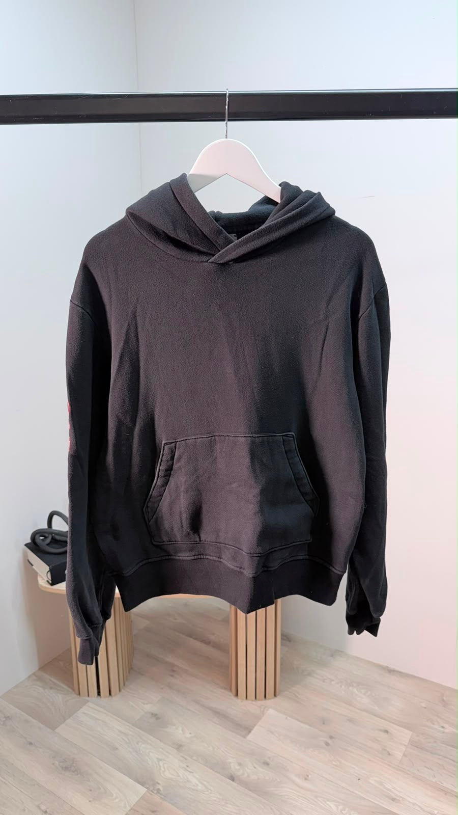 Amiri Black Lovers Logo Hoodie – XS Oversize