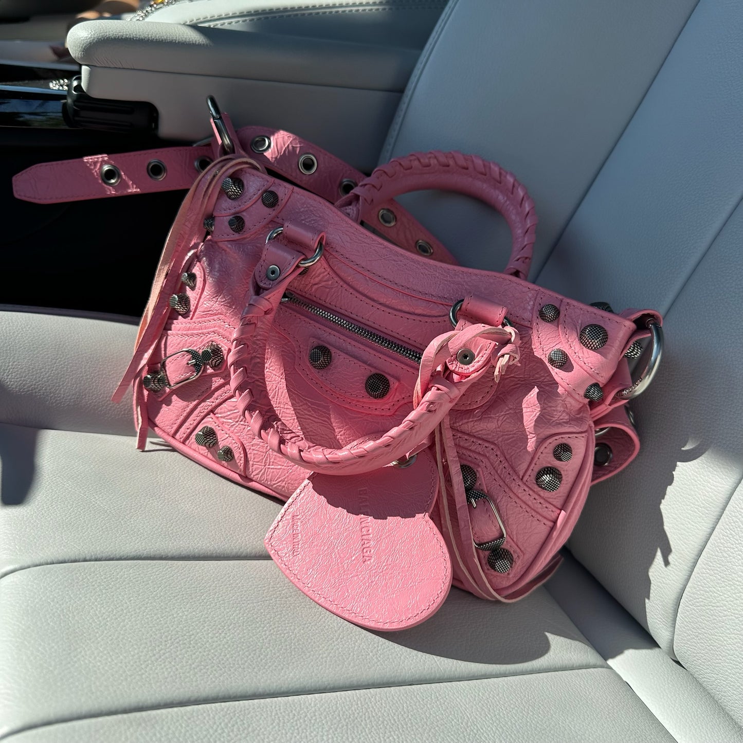 Balenciaga Mini City Bag Pink With Heart Mirror – Mini