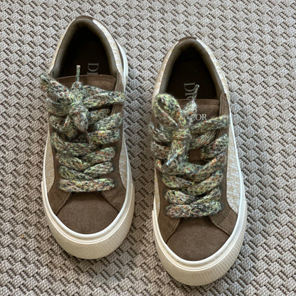 Dior B33 Khaki Oblique Suede Trainers – UK 8