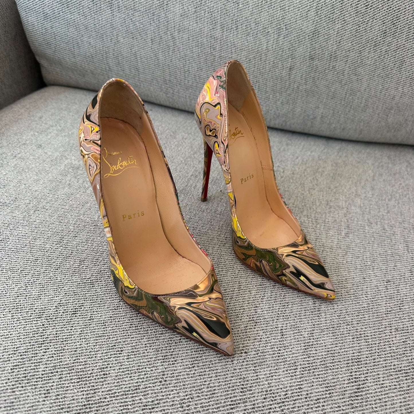 Christian Louboutin Marble Print Pigalle Heels – EU 36 / UK 3