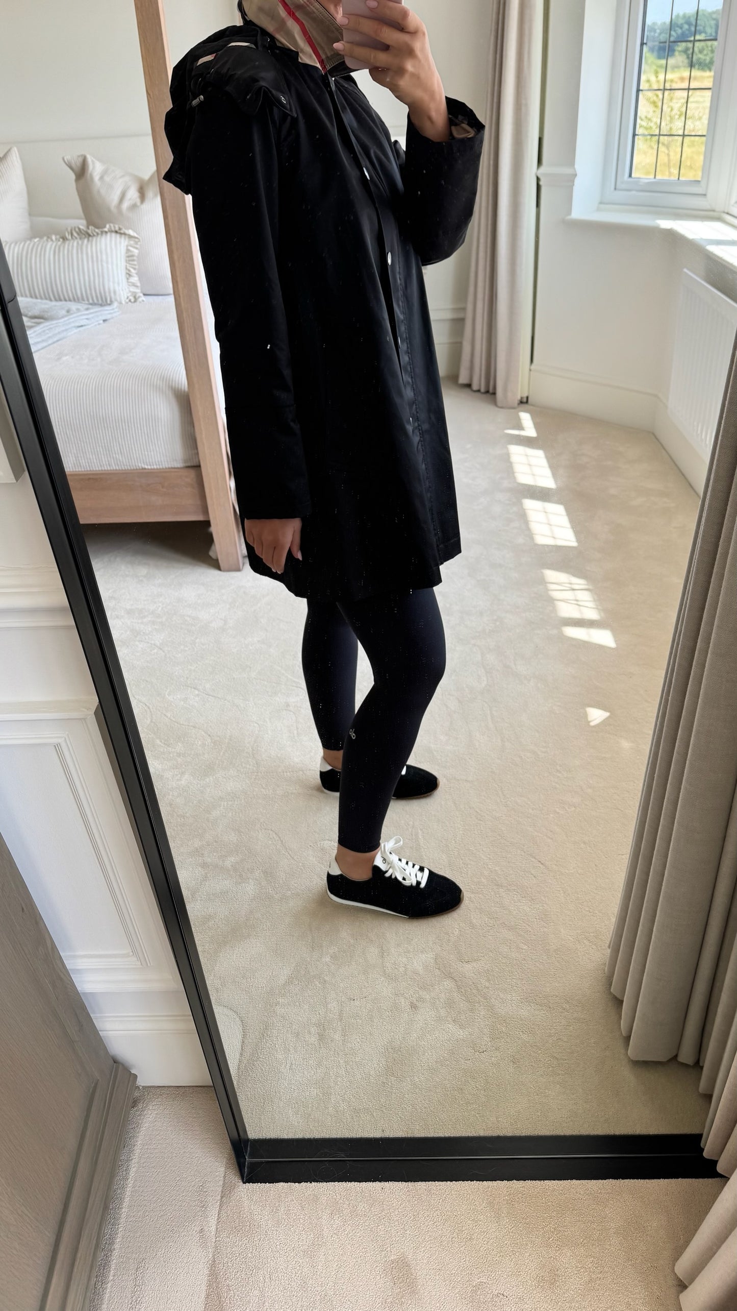 Burberry Black Hooded Rain Jacket – UK 10 / IT 40