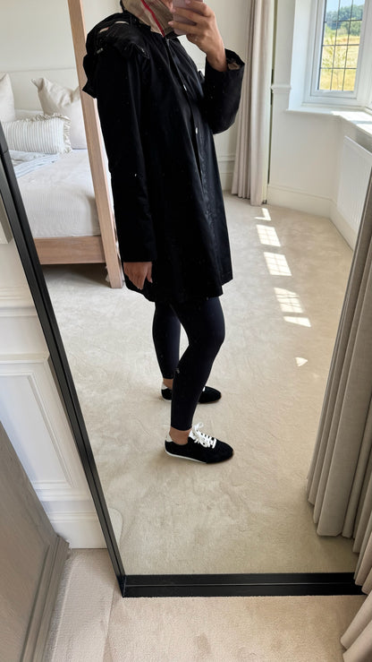 Burberry Black Hooded Rain Jacket – UK 10 / IT 40