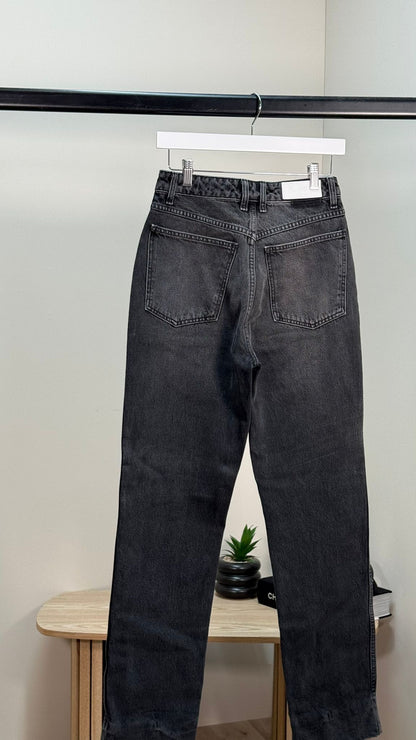 Re/Done Black Denim Straight Leg Jeans - 27