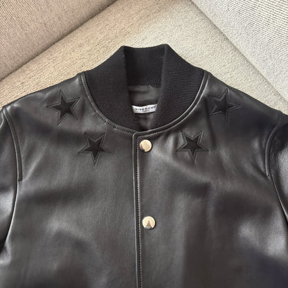 Givenchy Black Leather Jacket – UK46