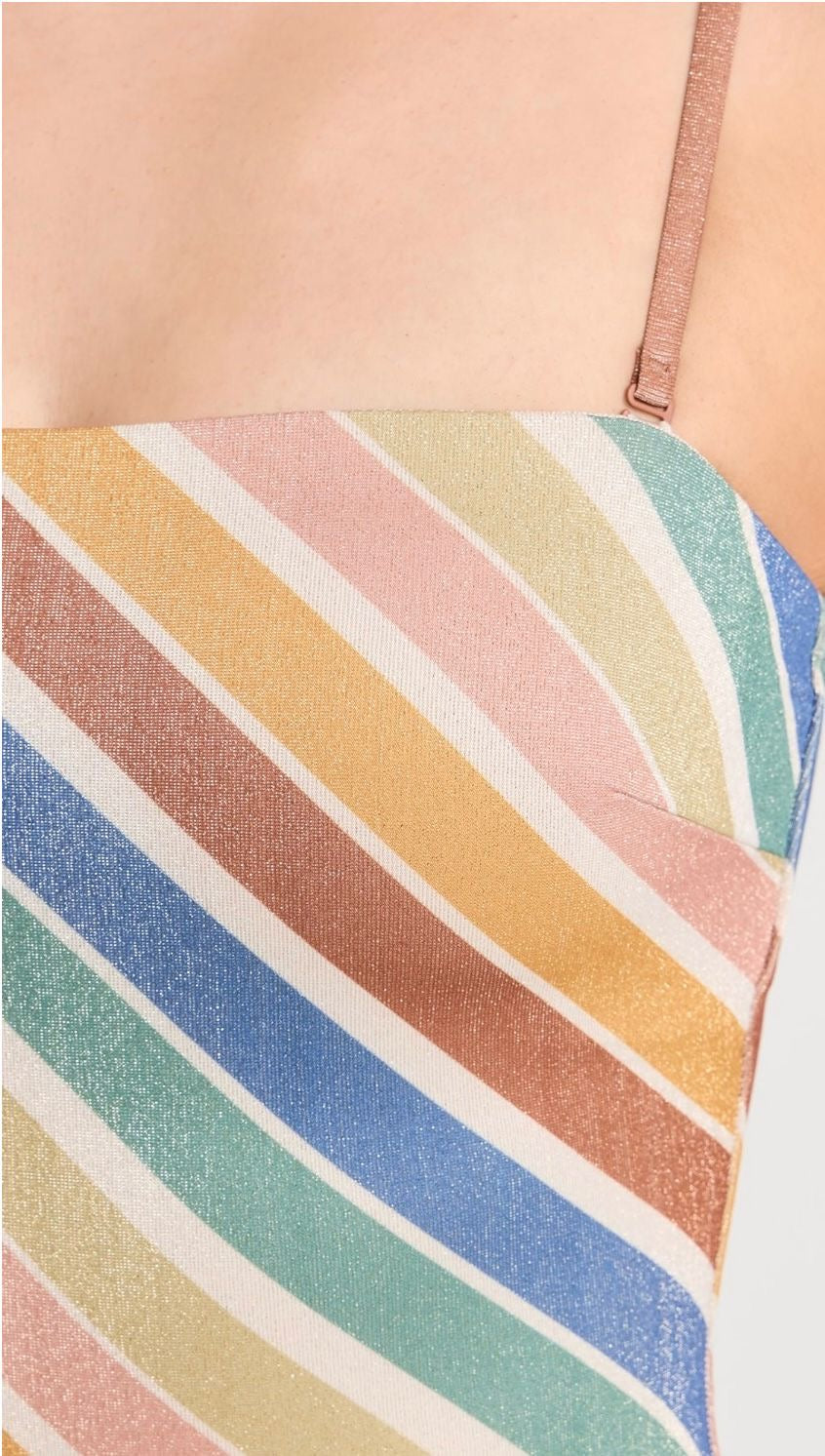 Zimmerman Everly Metallic Stripe Bandu Swimsuit, Brand New - UK 10. Small fitting so suited for UK 8