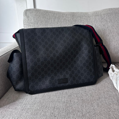 Gucci Navy Red GG Supreme Baby Changing Bag