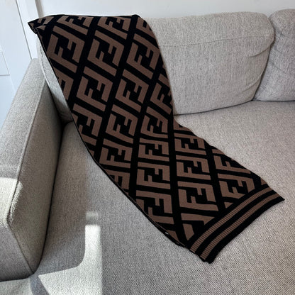 Fendi Black FF Print Scarf