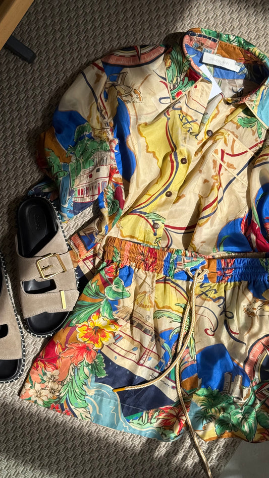 Zimmermann 100% Silk Hawaiian Set -XS