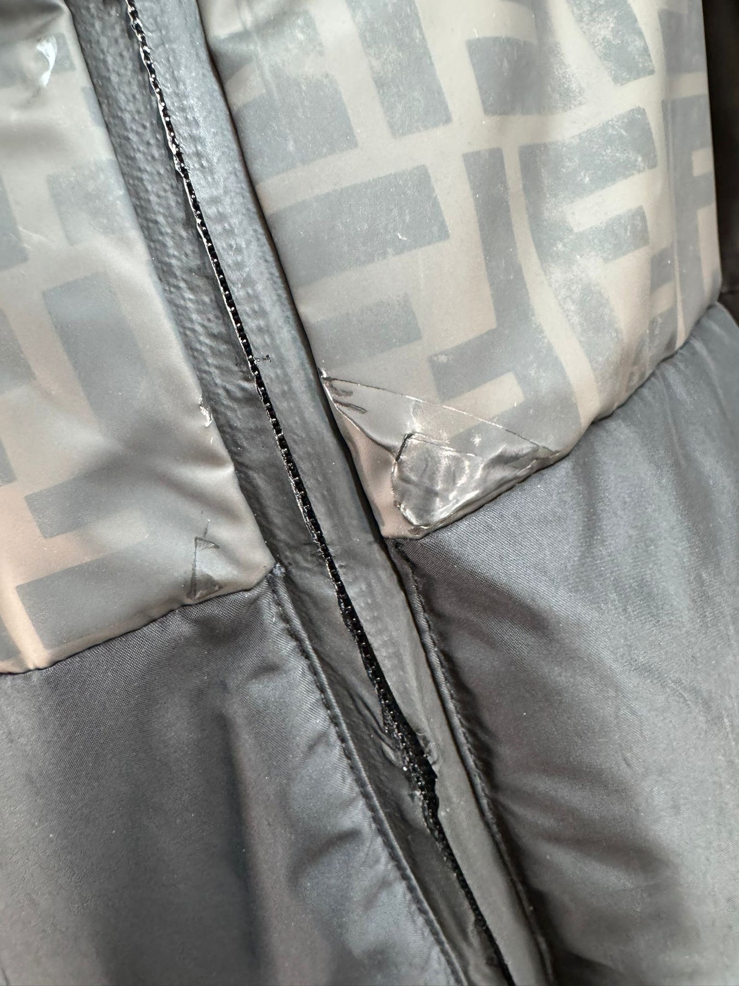 Fendi Black Puffer FF Zucca Print Coat – IT 50