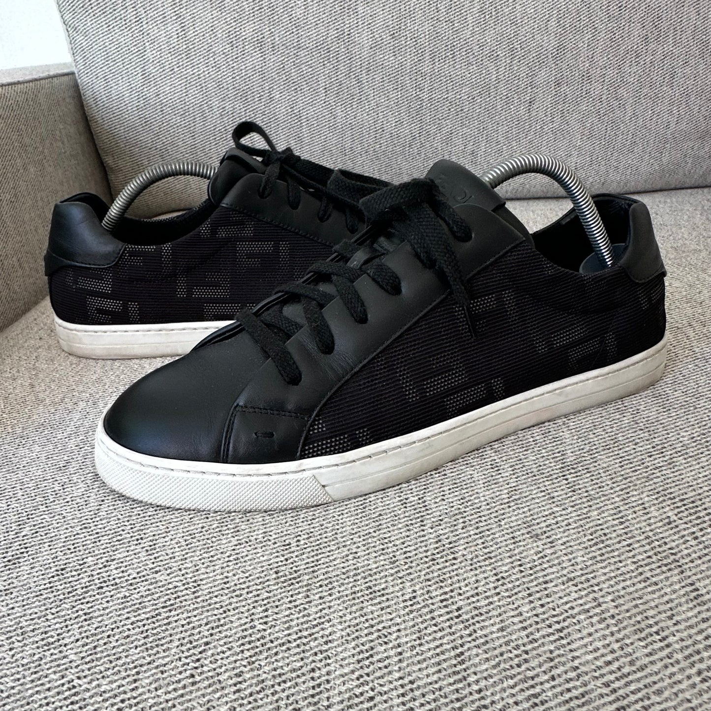 Fendi Black FF Insert Trainers – UK 8