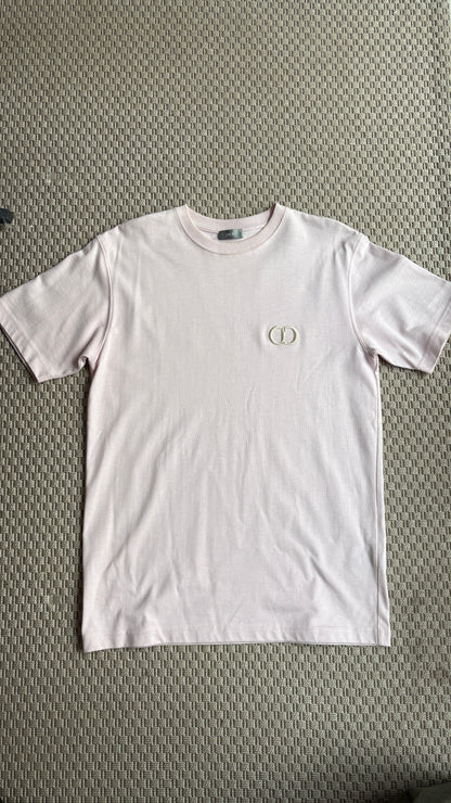 Dior Baby Pink CD Logo T-Shirt – UK Small