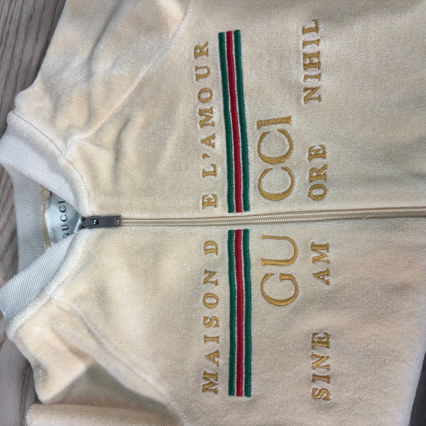 Kids Gucci Cream Baby Grow – 9-12 Months