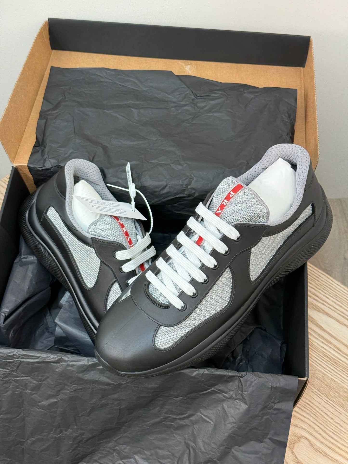Prada America Cup Soft Rubber Trainers Brand New In Box UK 12