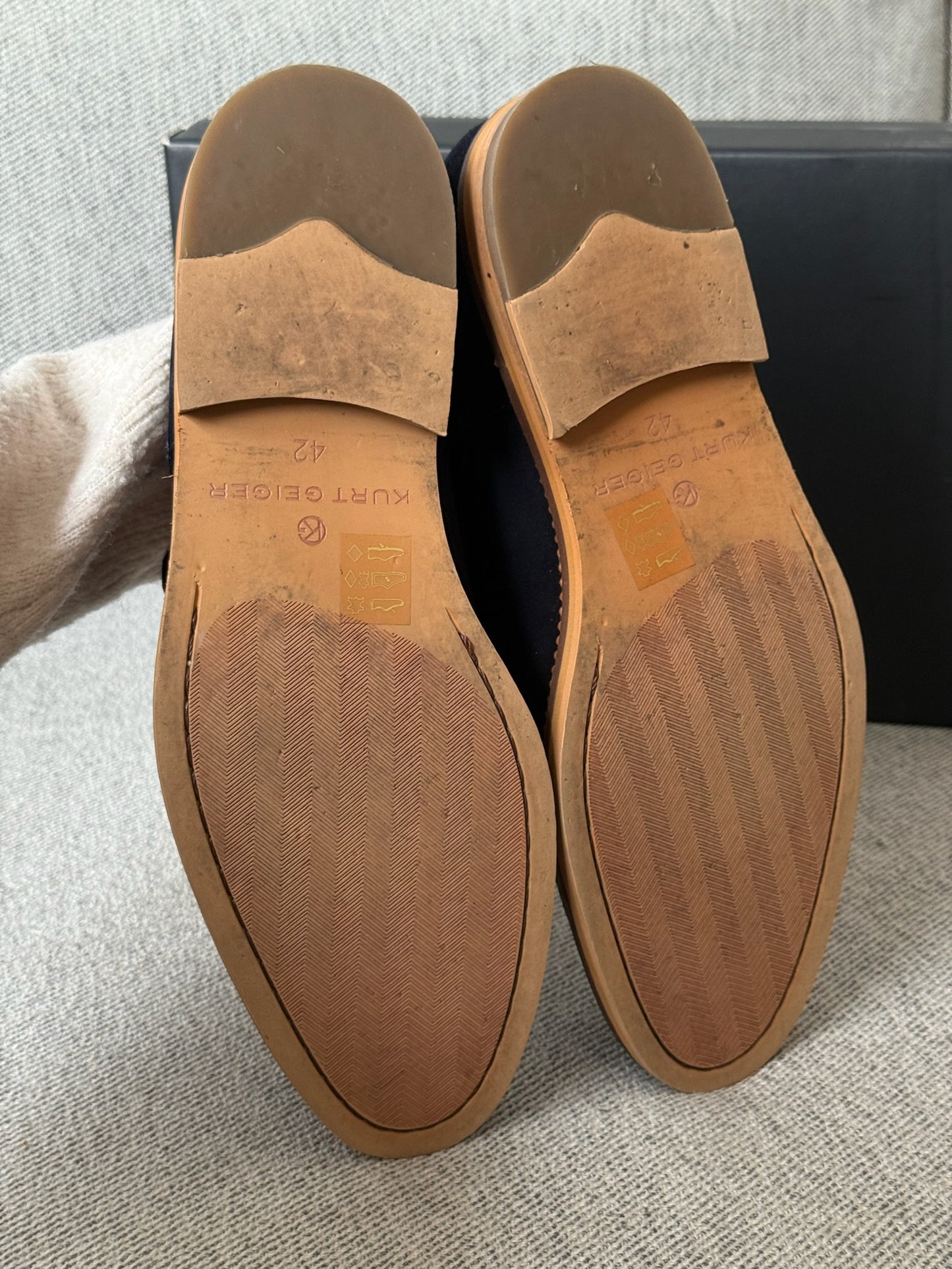 Kurt Geiger Blue Suade Buckle Boat Shoes - 42