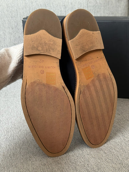 Kurt Geiger Blue Suade Buckle Boat Shoes - 42