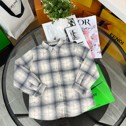 Kids Bonpoint Blue Check Shirt (Age 4)